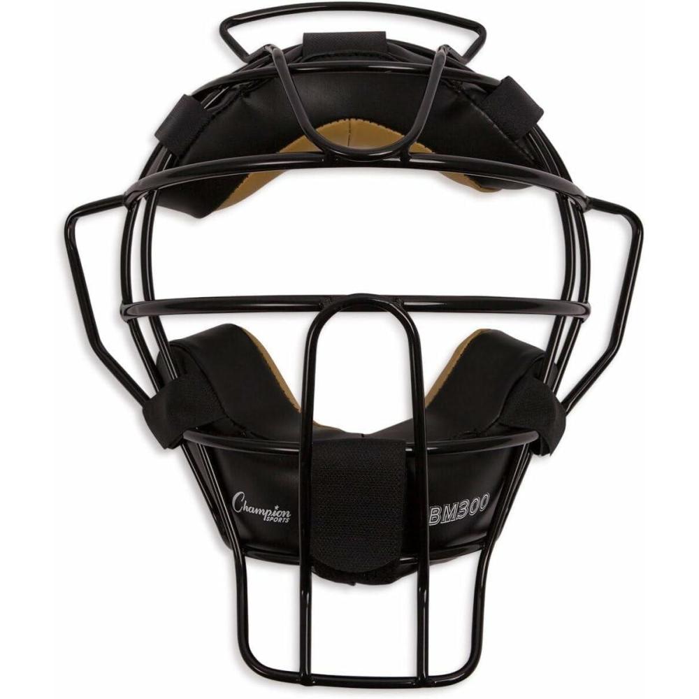image:imageChampion Sports Lightweight Umpire Face Mask Durable Premium Construction Umpire Face Mask Extended GuardsAdjustable Harness Adult Size BlackAdult