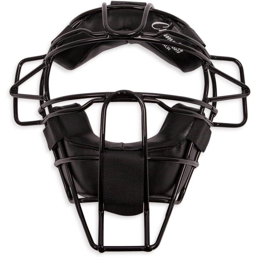 image:imageChampion Sports Pro Baseball Adult Mask Umpires and Catchers Extra Protection Extended Guards Adjustable Harness Baseball Mask Adult SizeBlackYouth Lightweight