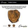 Champion Sports 13″ Physical Ed. Glove – Soft Leather Front and Nylon Mesh Back for Comfort Grip | Adjustable Strap with Velcro® Closure | Closed Basket Web | Age: H.S.-Adult | Left-Handed Glove