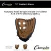 Champion Sports 14″ Physical Ed. Glove – Soft Leather Front and Nylon Mesh Back for Comfort Grip | Adjustable Strap with Velcro® Closure | Closed Web | Age: H.S.-Adult | Left-Handed Glove