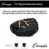 Champion Sports 14″ Physical Ed. Glove – Soft Leather Front and Nylon Mesh Back for Comfort Grip | Adjustable Strap with Velcro® Closure | Closed Web | Age: H.S.-Adult | Right-Handed Glove,Black