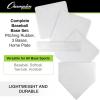 Champion Sports Baseball/Softball Throw Down Base Sets – Durable Indoor/Outdoor Training Bases – Sets of 4 or 5 in Orange or White(Sack of Bases w/ Pitchers Plate and Sack- White (Set of 5))
