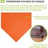 Champion Sports Baseball/Softball Throw Down Base Sets – Durable Indoor/Outdoor Training Bases – Sets of 4 or 5 in Orange or White((Set of 4) Orange – Throw Down Base Set)