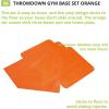 Champion Sports Baseball/Softball Throw Down Base Sets – Durable Indoor/Outdoor Training Bases – Sets of 4 or 5 in Orange or White((Set of 4) Orange – Throw Down Base Set)