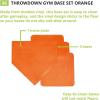 Champion Sports Baseball/Softball Throw Down Base Sets – Durable Indoor/Outdoor Training Bases – Sets of 4 or 5 in Orange or White((Set of 4) Orange – Throw Down Base Set)