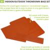 Champion Sports Baseball/Softball Throw Down Base Sets – Durable Indoor/Outdoor Training Bases – Sets of 4 or 5 in Orange or White((Set of 5) Orange -Throw Down Base Set w/ Pitchers Plate)