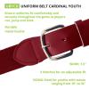 Champion Sports Baseball/Softball Uniform Belt, Comfort Stretch Fit Durable Syntex Tab – Youth & Adult Sizes, Multiple Colors(Cardinal Red)