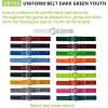 Champion Sports Baseball/Softball Uniform Belt, Comfort Stretch Fit Durable Syntex Tab – Youth & Adult Sizes, Multiple Colors(Dark Green)