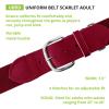 Champion Sports Baseball/Softball Uniform Belt, Comfort Stretch Fit Durable Syntex Tab – Youth & Adult Sizes, Multiple Colors(Scarlet)