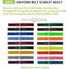Champion Sports Baseball/Softball Uniform Belt, Comfort Stretch Fit Durable Syntex Tab – Youth & Adult Sizes, Multiple Colors(Scarlet)