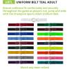 Champion Sports Baseball/Softball Uniform Belt, Comfort Stretch Fit Durable Syntex Tab – Youth & Adult Sizes, Multiple Colors(Teal)