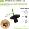 Champion Sports Black Rubber Baseball Anchor Plug Base Plug with Easy View Optic Stem and Rope(2″)