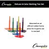 Champion Sports Deluxe Batting Tee – Mounted on Official Home Plate, Adjustable Telescopic Molded Rubber Tee, Multiple Style Options – Singles & Sets Available(Deluxe Batting Tee (Set of 6))