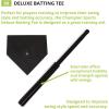Champion Sports Deluxe Batting Tee – Mounted on Official Home Plate, Adjustable Telescopic Molded Rubber Tee, Multiple Style Options – Singles & Sets Available(Deluxe Batting Tee)