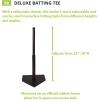 Champion Sports Deluxe Batting Tee – Mounted on Official Home Plate, Adjustable Telescopic Molded Rubber Tee, Multiple Style Options – Singles & Sets Available(Deluxe Batting Tee)