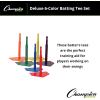 Champion Sports Deluxe Batting Tee – Mounted on Official Home Plate, Adjustable Telescopic Molded Rubber Tee, Multiple Style Options – Singles & Sets Available(Deluxe Batting Tee (Set of 6))