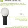 Champion Sports Deluxe Batting Tee – Mounted on Official Home Plate, Adjustable Telescopic Molded Rubber Tee, Multiple Style Options – Singles & Sets Available(Batting Tee Trainer)