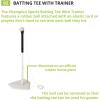 Champion Sports Deluxe Batting Tee – Mounted on Official Home Plate, Adjustable Telescopic Molded Rubber Tee, Multiple Style Options – Singles & Sets Available(Batting Tee Trainer)