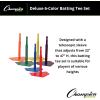 Champion Sports Deluxe Batting Tee – Mounted on Official Home Plate, Adjustable Telescopic Molded Rubber Tee, Multiple Style Options – Singles & Sets Available(Deluxe Batting Tee (Set of 6))