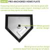 Champion Sports Home Plate – Rubber Baseball & Softball Base, Official Size, Durable, Indoor/Outdoor, Training & Game Read(Pro Anchor Home Plate)