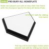 Champion Sports Home Plate – Rubber Baseball & Softball Base, Official Size, Durable, Indoor/Outdoor, Training & Game Read(Pro Bury All Homeplate)