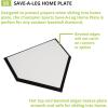 Champion Sports Home Plate – Rubber Baseball & Softball Base, Official Size, Durable, Indoor/Outdoor, Training & Game Read(Save-A-Leg Home Plate)