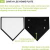 Champion Sports Home Plate – Rubber Baseball & Softball Base, Official Size, Durable, Indoor/Outdoor, Training & Game Read(Save-A-Leg Home Plate)