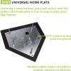 Champion Sports Home Plate – Rubber Baseball & Softball Base, Official Size, Durable, Indoor/Outdoor, Training & Game Read(Universal Home Plate)