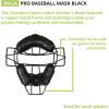 Champion Sports Pro Baseball Adult Mask – Umpires and Catchers – Extra Protection – Extended Guards – Adjustable Harness Baseball Mask – Adult Size,Black(Adult (Pro Mask) (Pack of 6))