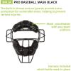 Champion Sports Pro Baseball Adult Mask – Umpires and Catchers – Extra Protection – Extended Guards – Adjustable Harness Baseball Mask – Adult Size,Black(Adult (Pro Mask))