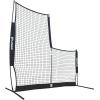 Champion Sports Rhino Flex Reversible Baseball Protective L Screen Pitching Net with Carry Bag,Black