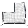 Champion Sports Rhino Flex Reversible Baseball Protective L Screen Pitching Net with Carry Bag,Black