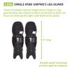 Champion Sports Umpire Leg Guards: Single Knee Umpire’s Shin Guard for Baseball & Softball – Pair of 16.5″ Umpiring Shin Pads for Adults – Black(Single Knee (16.5″ Long))