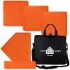 Champion Sports Baseball/Softball Throw Down Base Sets – Durable Indoor/Outdoor Training Bases – Sets of 4 or 5 in Orange or White(Sack of Bases w/ Pitchers Plate and Sack- Orange (Set of 5))