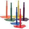 Champion Sports Deluxe Batting Tee – Mounted on Official Home Plate, Adjustable Telescopic Molded Rubber Tee, Multiple Style Options – Singles & Sets Available(Deluxe Batting Tee (Set of 6))