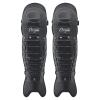 Champion Sports Umpire Leg Guards: Single Knee Umpire’s Shin Guard for Baseball & Softball – Pair of 16.5″ Umpiring Shin Pads for Adults – Black(Single Knee (16.5″ Long))