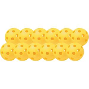 Champion Sports 9″ Hollow Plastic Baseballs – Lightweight, Durable Practice Balls for All Ages – Multiple Pack Sizes & Colors(Yellow)