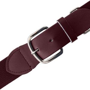 Champion Sports Baseball/Softball Uniform Belt, Comfort Stretch Fit Durable Syntex Tab – Youth & Adult Sizes, Multiple Colors(Maroon)