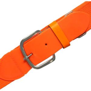 Champion Sports Baseball/Softball Uniform Belt, Comfort Stretch Fit Durable Syntex Tab – Youth & Adult Sizes, Multiple Colors(Neon Orange)