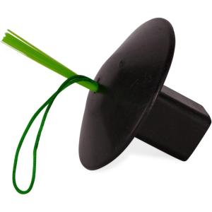Champion Sports Black Rubber Baseball Anchor Plug Base Plug with Easy View Optic Stem and Rope(2″)