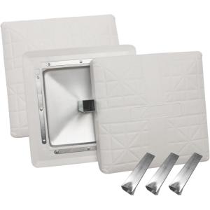 Champion Sports Pro Anchored Baseball Base Set With Bolted Stanchion- For All Levels of Baseball and Softball – Set of 3 Heavy-Duty Bases and Anchors,White
