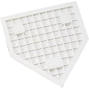 Champion Sports-96 Heavy-Duty Rubber Home Plate, White 16″ x 17″ x 1″