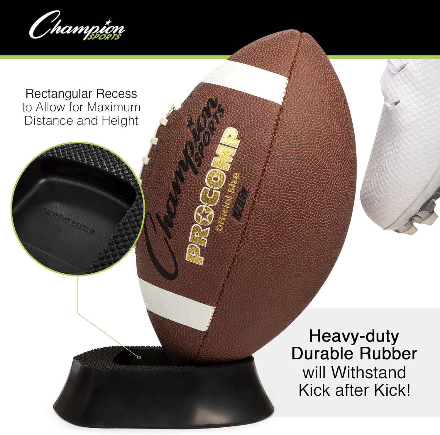 image:imageChampion Sports 1 Ground Zero Kickoff Tee Official NFL Football Kicking Tee for Accurate Kickoffs amp Field Goals Textured Top for Secure Ball Grip Black