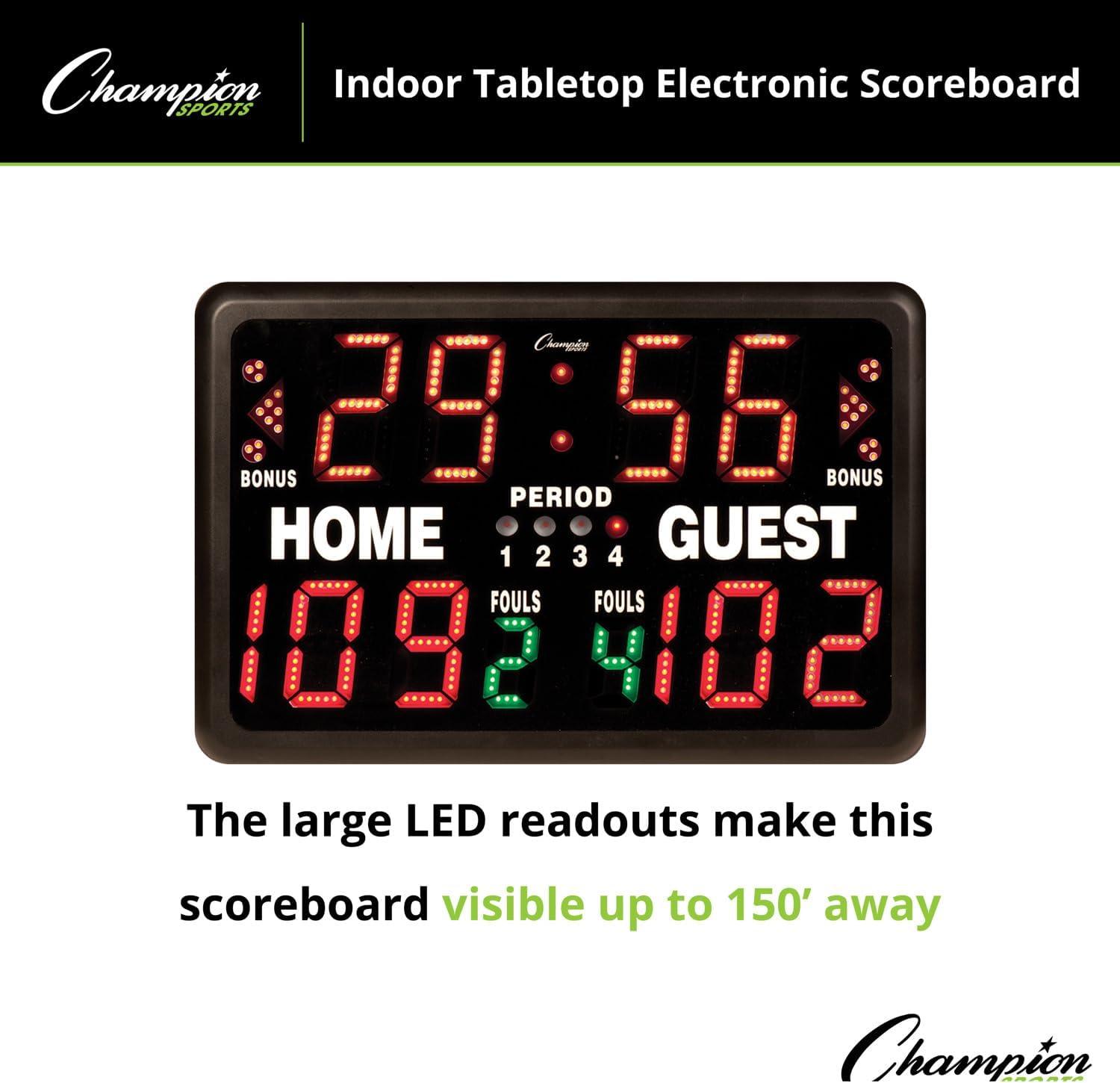 image:imageChampion Sports Electronic Scoreboard MultiSport Tabletop Indoor 24 L x 16 H x 10 D Black Model T90