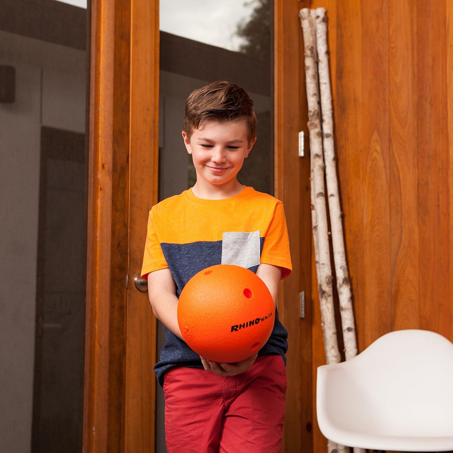 image:imageChampion Sports Foam Bowling Ball Rhino Skin Soft 15 Lb Bright Orange