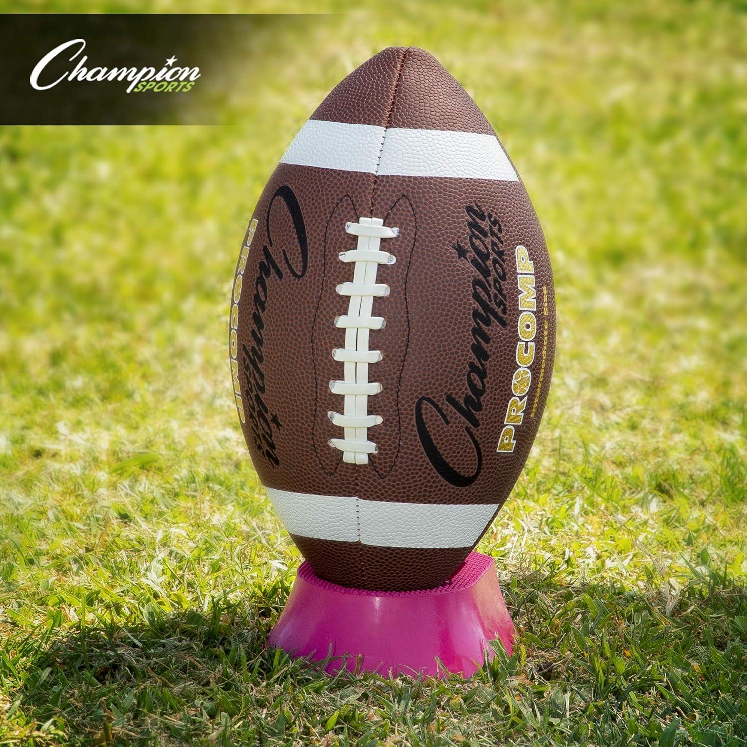 image:imageChampion Sports Football Kicking Tee for Kickoff Practice 1 Black Ball Holder Tees for Footballs Kicking Block and Accessories for Adults Kids Coaches