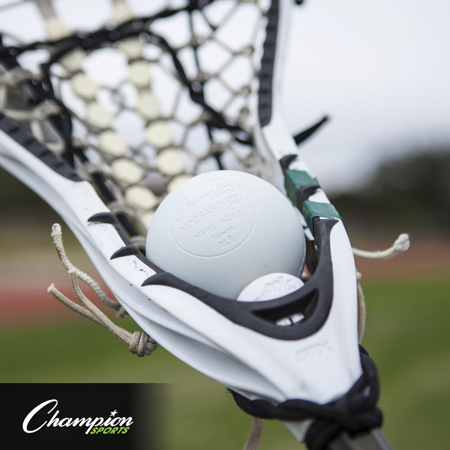 image:imageChampion Sports Lacrosse Balls Official Size amp Weight NCAA amp NFHS Approved SEI Certified Pro College amp Youth Game amp Practice Use MultiColor Packs of 3 6 amp 12White