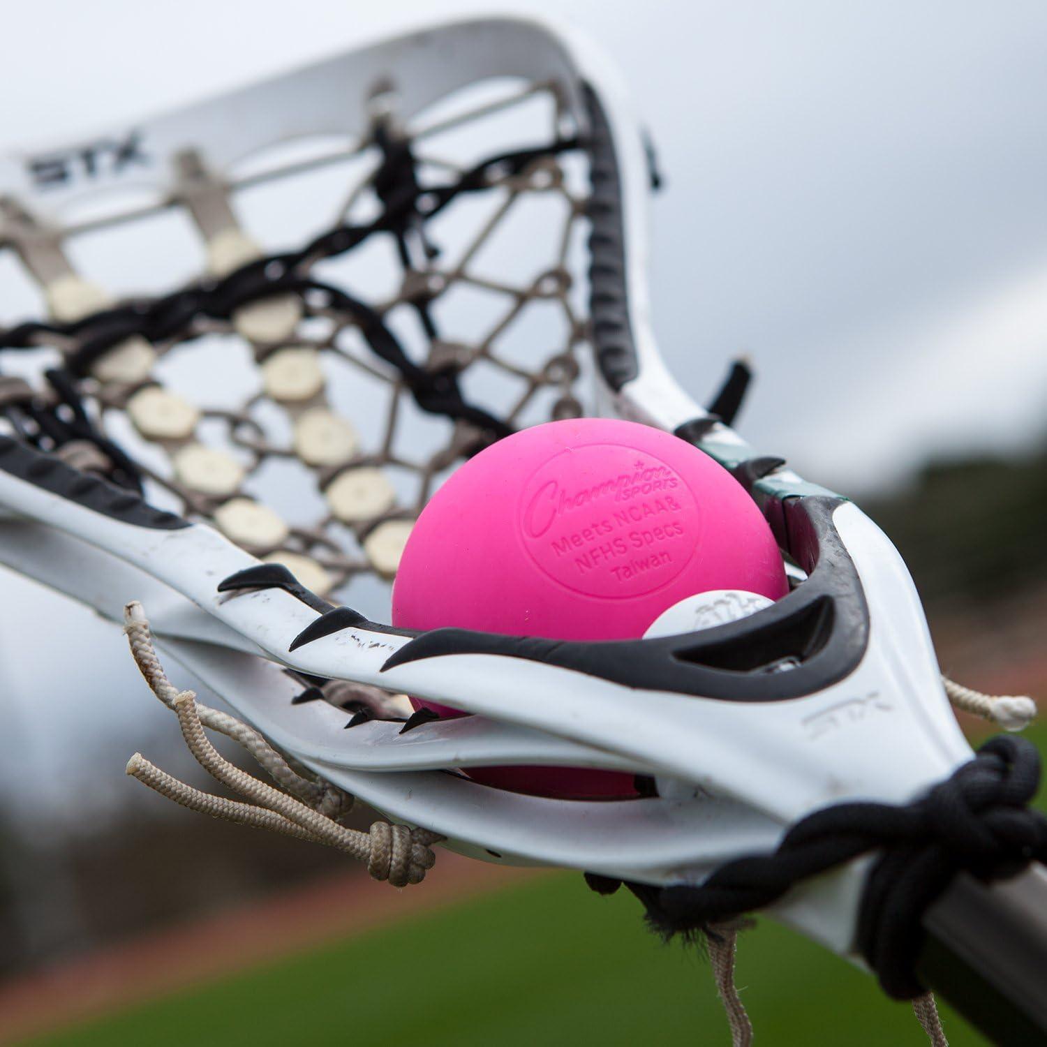 image:imageChampion Sports Lacrosse Balls Official Size amp Weight NCAA amp NFHS Approved SEI Certified Pro College amp Youth Game amp Practice Use MultiColor Packs of 3 6 amp 12Pink