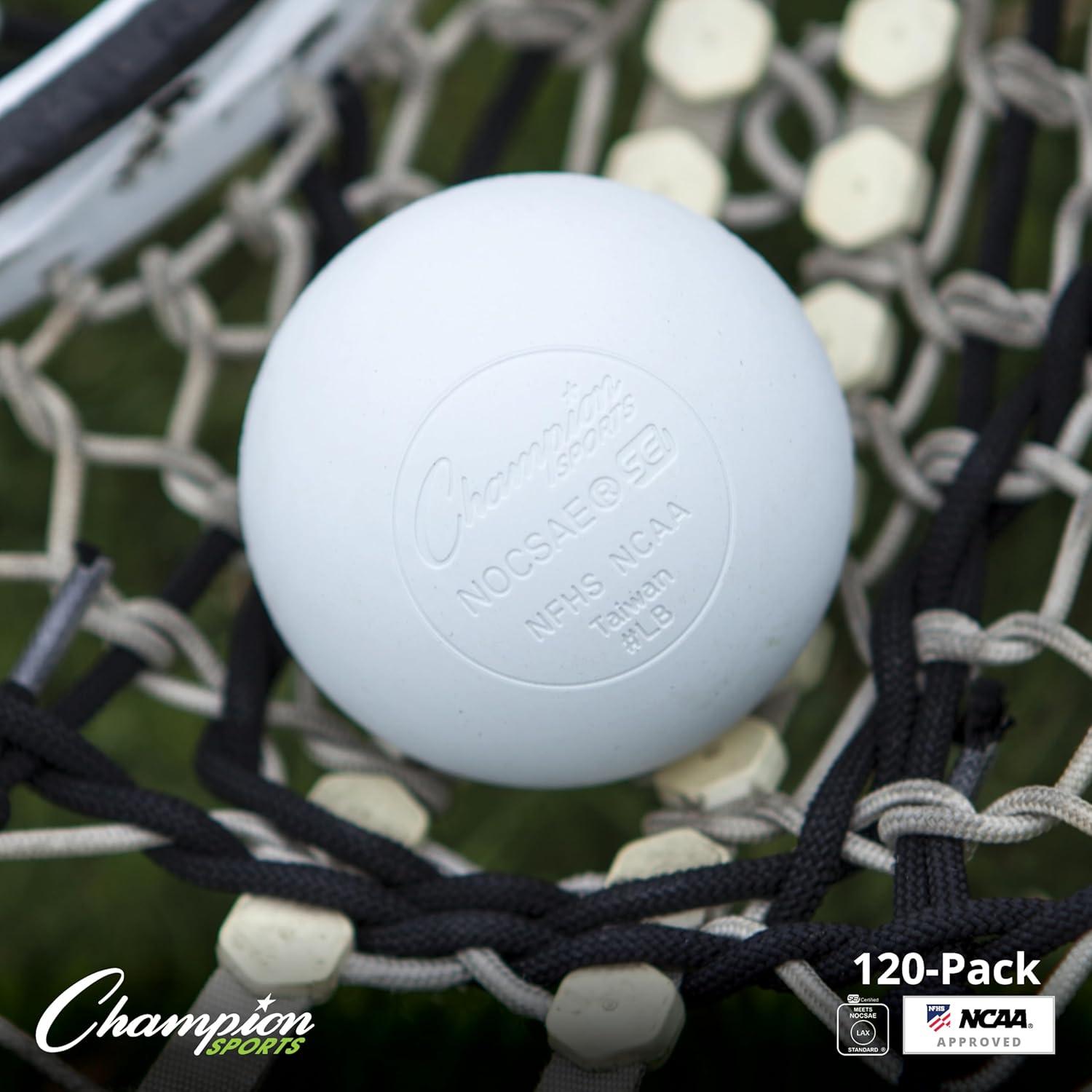 image:imageChampion Sports Lacrosse Balls Official Size amp Weight NCAA amp NFHS Approved SEI Certified Pro College amp Youth Game amp Practice Use MultiColor Packs of 3 6 amp 12White