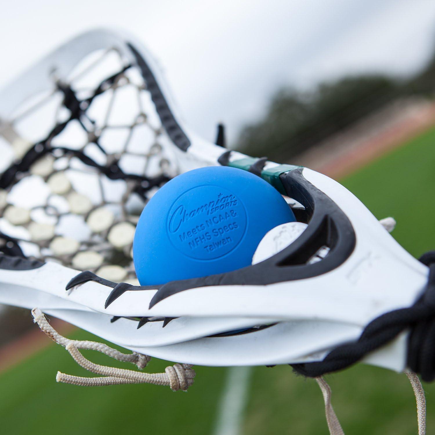 image:imageChampion Sports Lacrosse Balls Official Size amp Weight NCAA amp NFHS Approved SEI Certified Pro College amp Youth Game amp Practice Use MultiColor Packs of 3 6 amp 12Blue